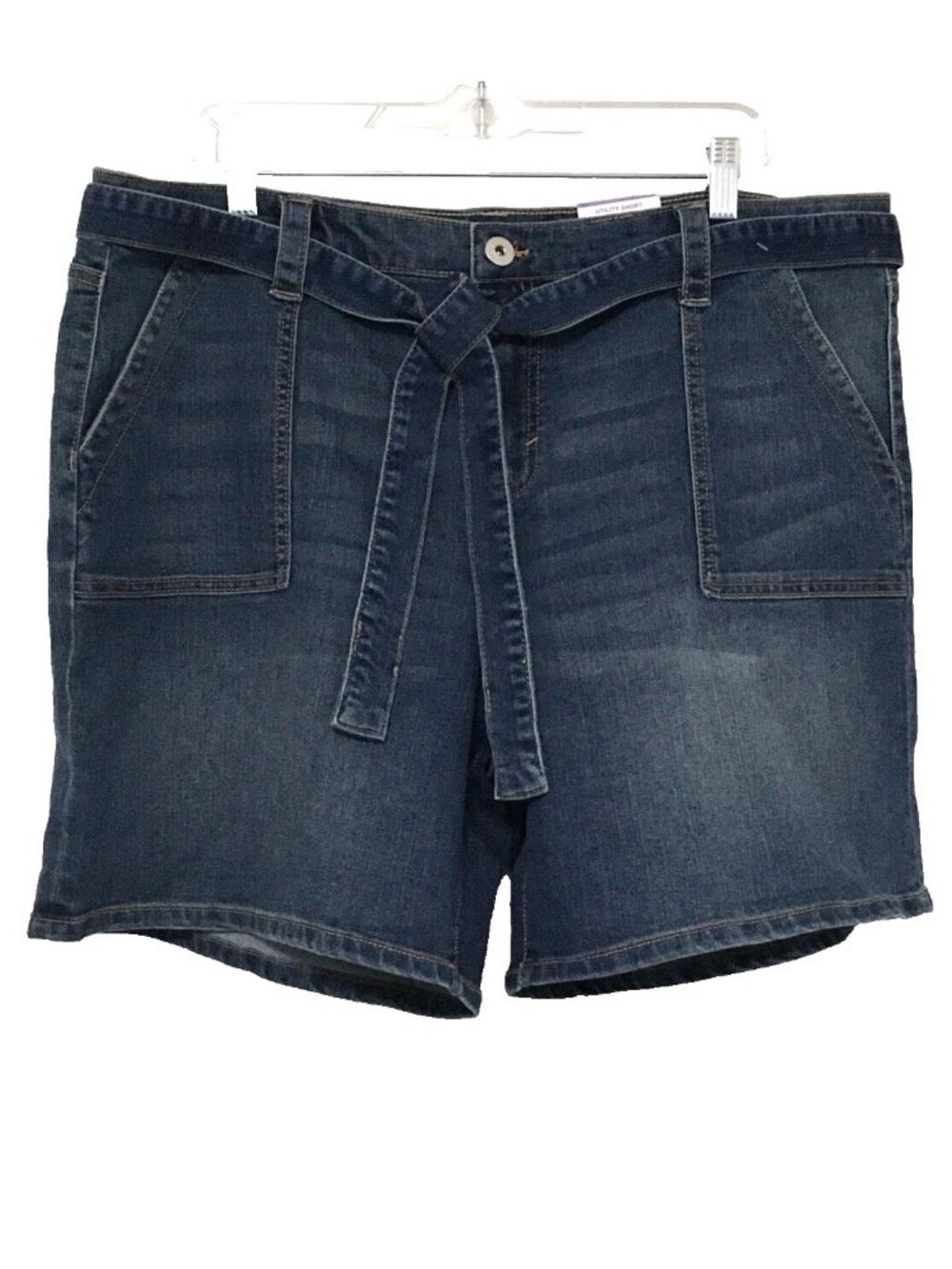 Style & Co Womens Size 18 Layla Mid Rise Slimming Pockets Utility Shorts